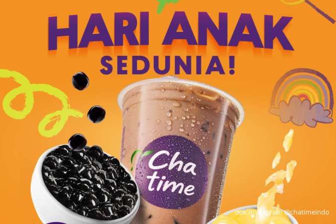Promo Chatime Hari Anak Sedunia 17-20 November, Spesial Free Topping Favorit