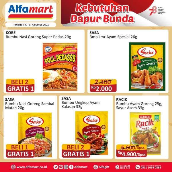 Harga Promo Alfamart Terbaru 16-31 Agustus 2023, Promo Kebutuhan Dapur