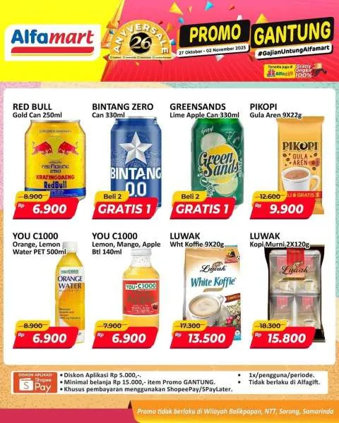 Promo Alfamart Gantung Periode 27 Oktober-2 November 2025