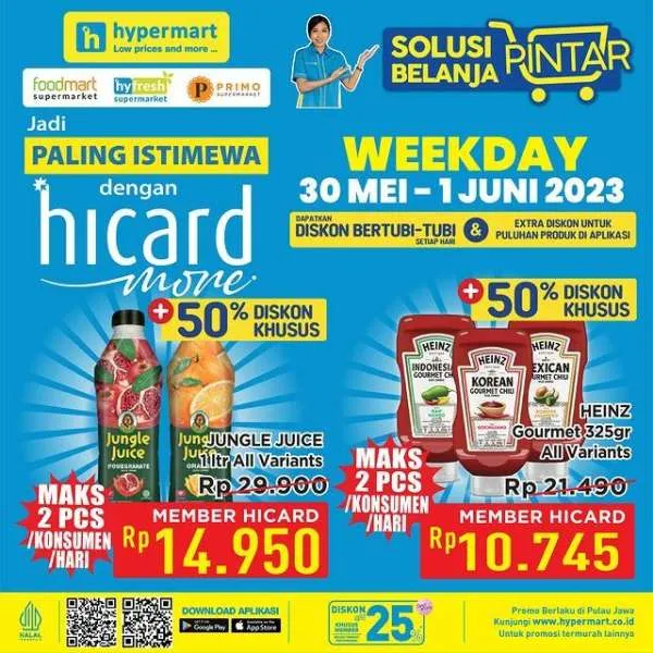 Promo Hypermart Hyper Diskon Weekday Periode 30 Mei-1 Juni 2023