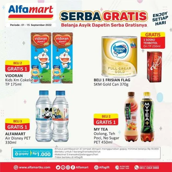 Promo Alfamart Serba Gratis Periode 1-15 September 2022