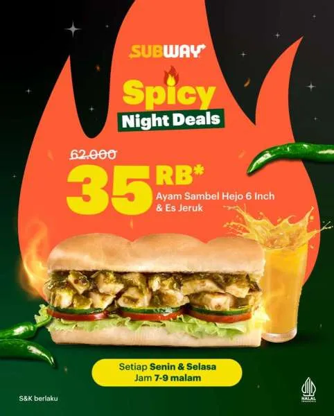 Promo Subway Spicy Night Deals
