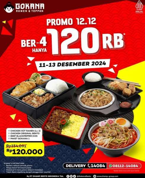 Promo 12.12 di Gokana 11-13 Desember 2024