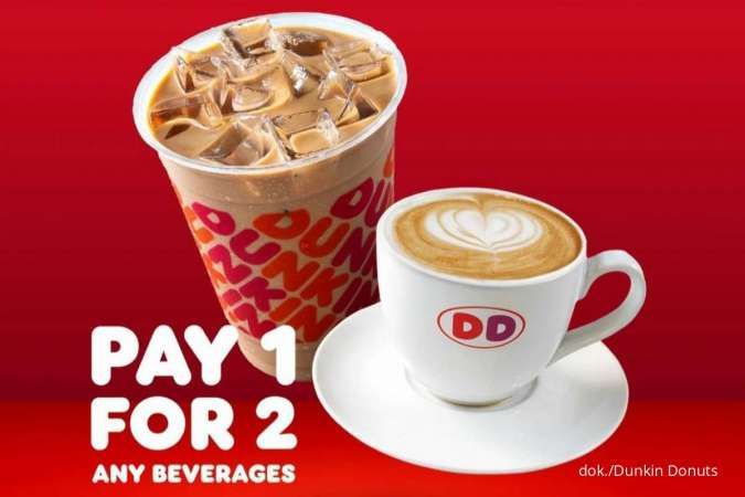 Promo Dunkin Donuts 28-30 Januari 2022, Bayar 1 Dapat 2 Minuman via Kartu BCA & Flazz