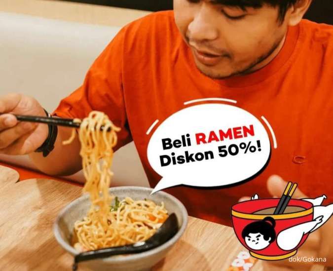 Diskon 50% Ramen Kedua di Promo Gokana Spesial 9 Januari 2024