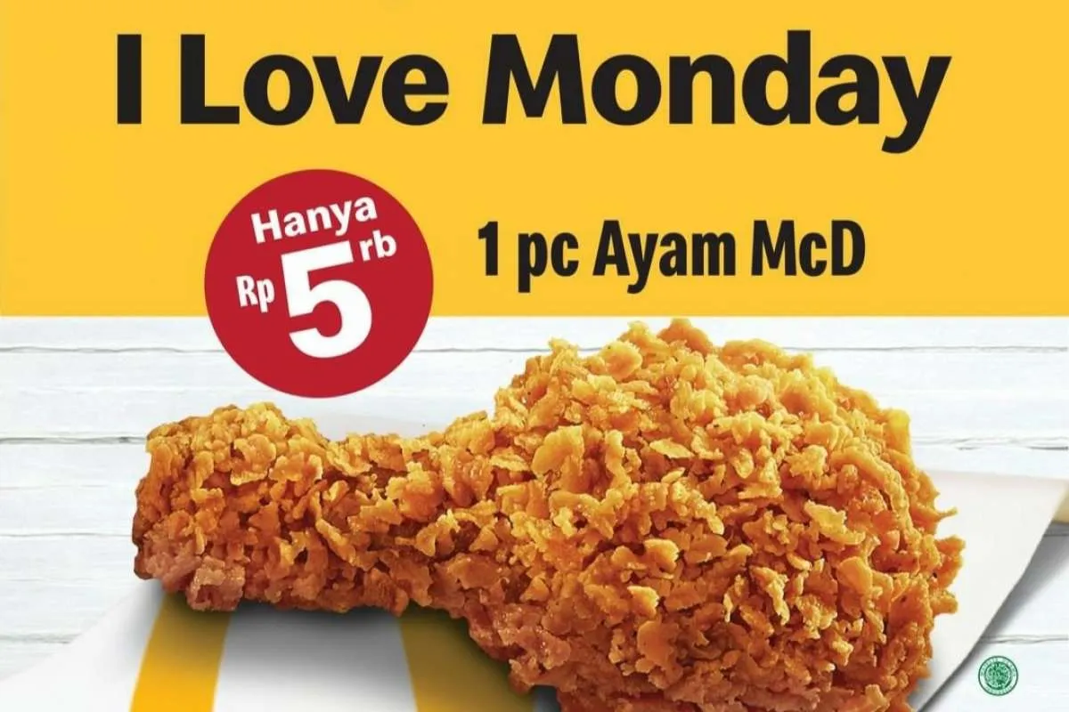 Promo McD 17 Januari 2022, Paket I Love Monday 1 Ayam Rp 5.000 via McDelivery