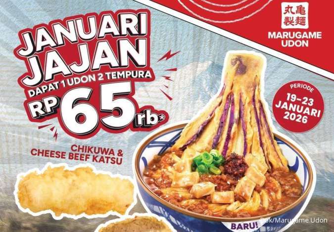 Promo Marugame Udon Januari 2026, Paket 1 Udon & 2 Tempura Harga Spesial