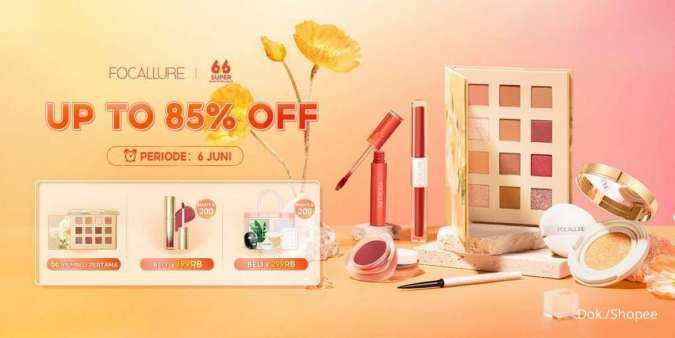 Promo Focallure 6.6, Aneka Makeup Berkualitas Diskon s/d 85%
