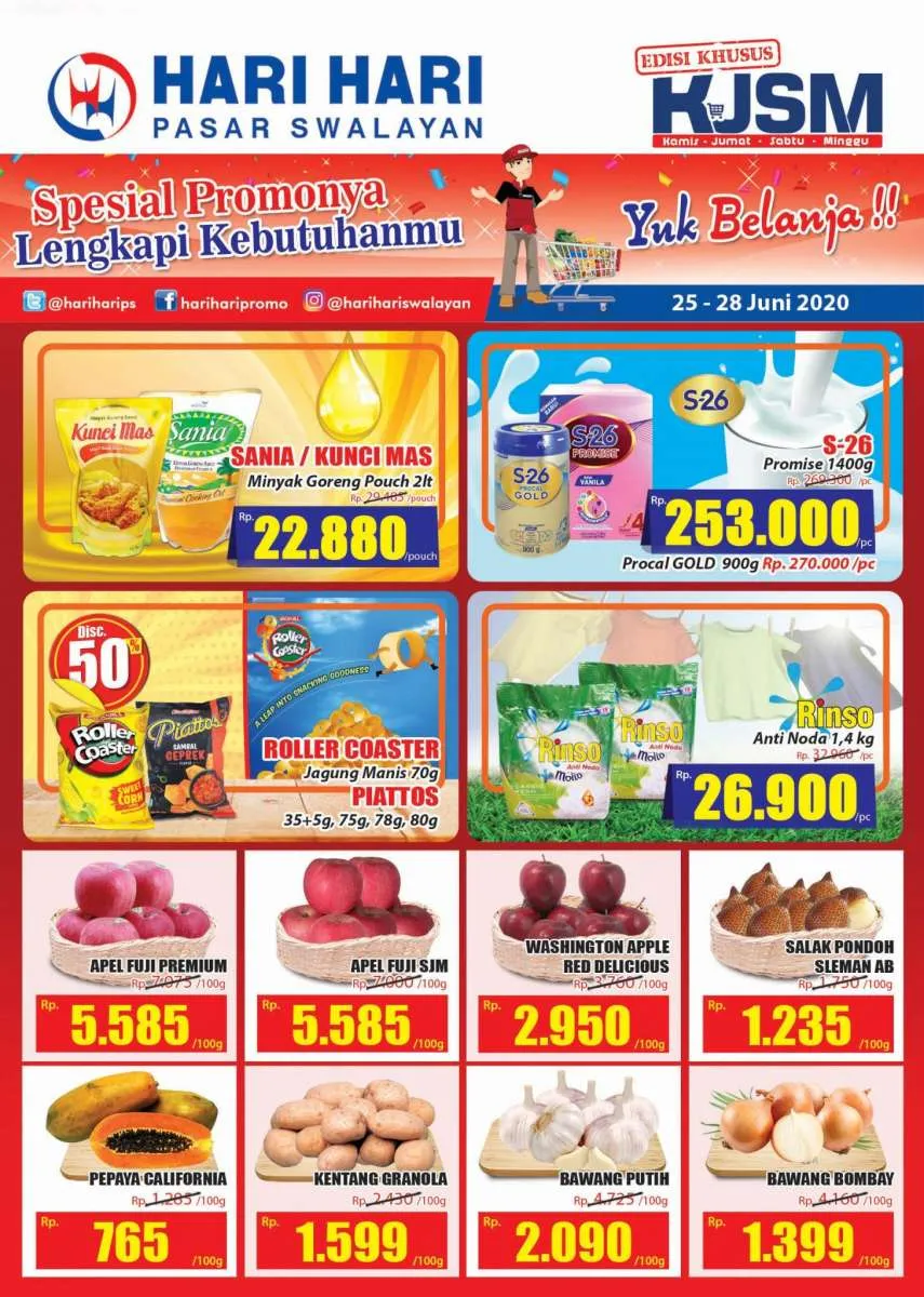 Promo Hari Hari Swalayan 25-28 Juni hadir untuk pemburu diskon