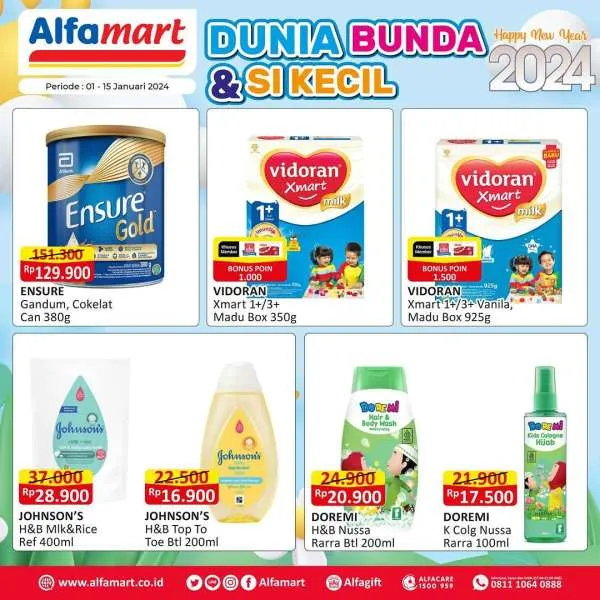 Promo Alfamart Dunia Bunda & Si Kecil Periode 1-15 Januari 2024