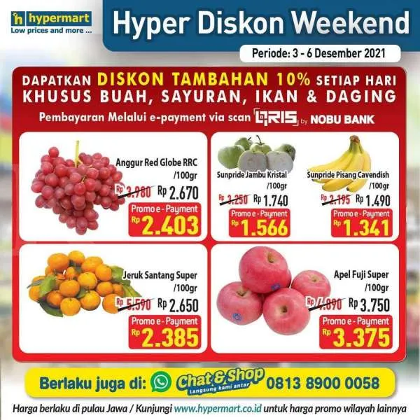 Promo Hypermart Hyper Diskon Weekend 3-6 Desember 2021