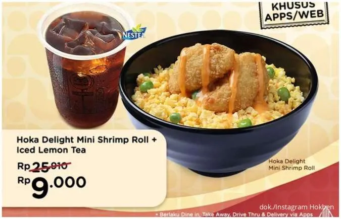Hematnya Enggak Masuk Akal! Promo Hokben Mini Shrimp Roll + Lemon Tea Cuma Rp 9.000