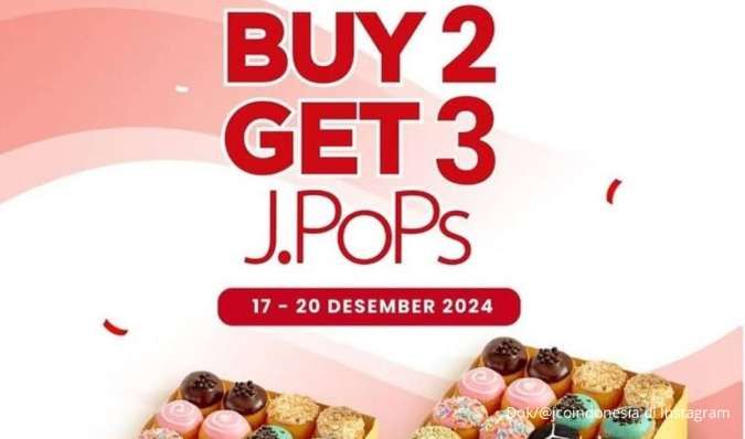 Promo J.CO dengan BRI Mulai 17-20 Desember 2024, Dapatkan JPop Beli 2 Gratis 1