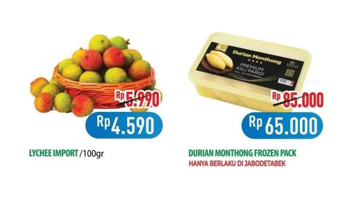 Promo JSM Hypermart Weekend 18-21 Juli 2025, Durian Monthong Diskon Rp 20.000