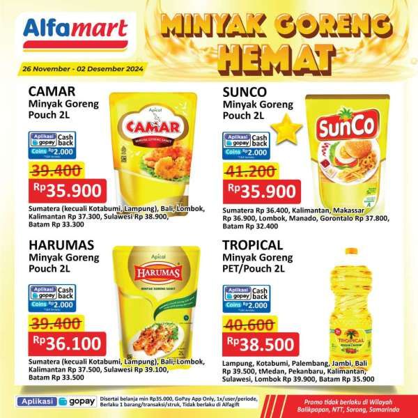 Promo Minyak Goreng Hemat di Alfamart 26 November-2 Desember 2024