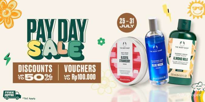 Promo The Body Shop Payday Sale Diskon hingga 50%, Berlaku sampai 31 Juli 2024