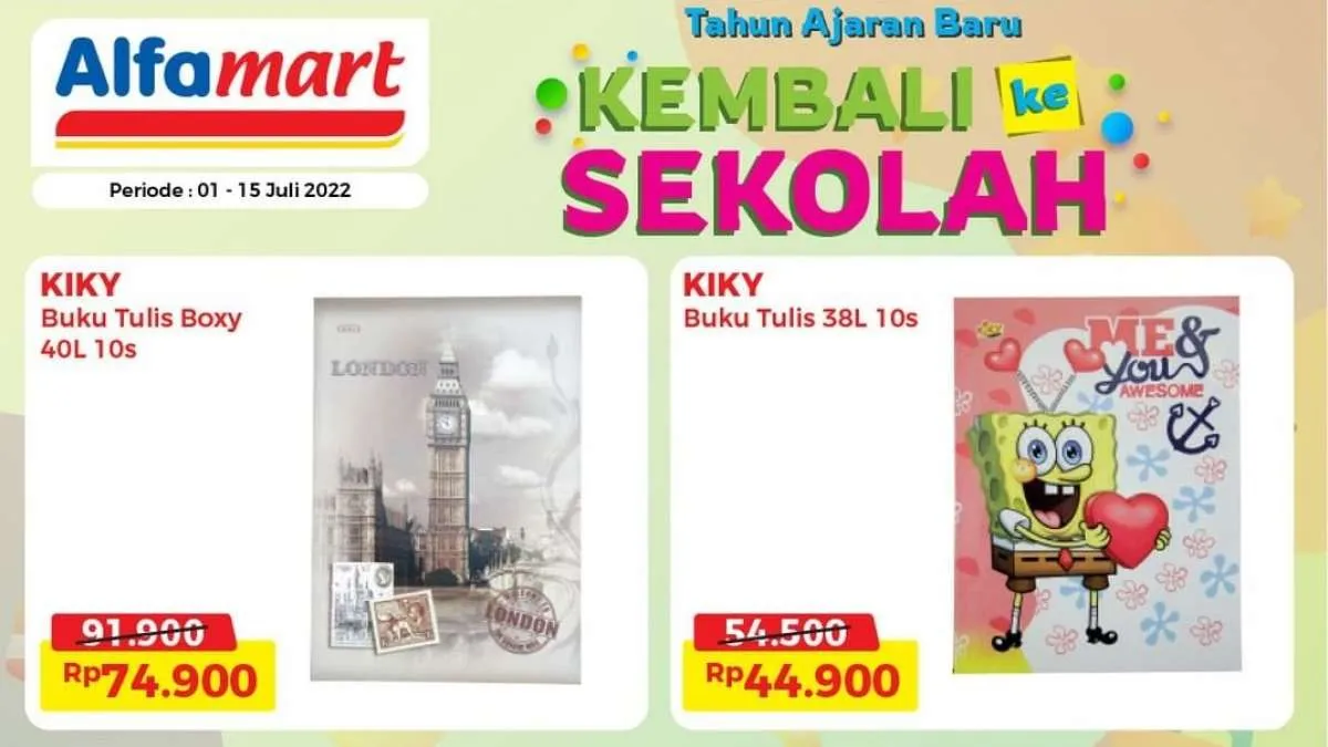 Manfaatkan Promo Alfamart Hari Ini (13/7) untuk Belanja Hemat Peralatan Sekolah Anak