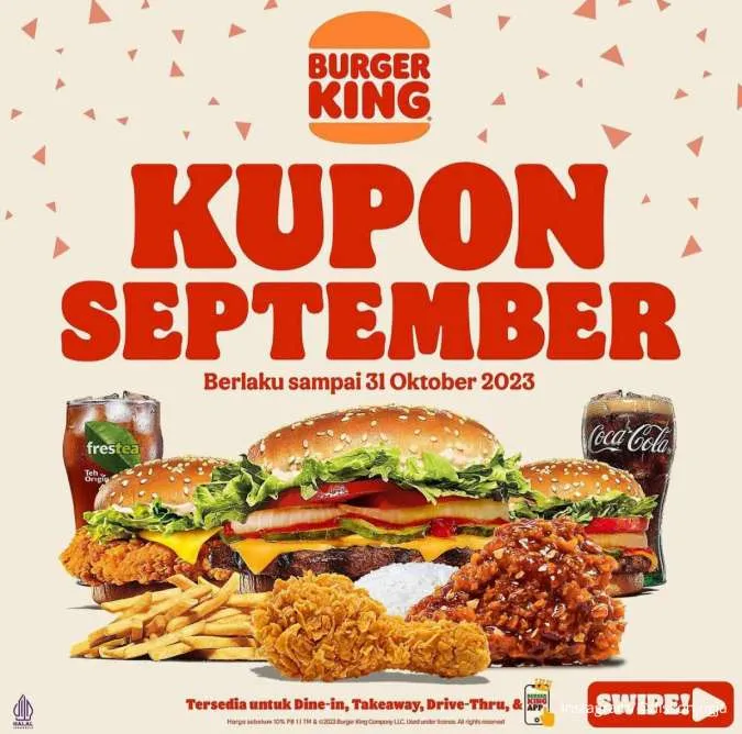 Promo Burger King Kupon September 2023