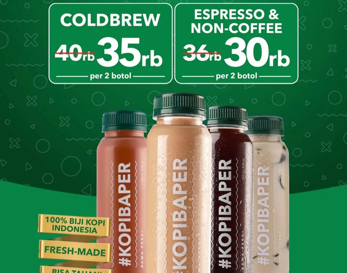 Promo Harga Spesial Point Coffee! 2 Botol KOPI BAPER Dibanderol Mulai Rp 30 Ribuan 