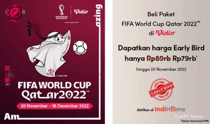Cara Beli Paket Vidio di IndiHome, Bisa Nonton Piala Dunia FIFA World Cup 2022