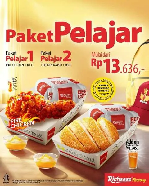 Promo Richeese Factory Paket Pelajar Senin-Kamis