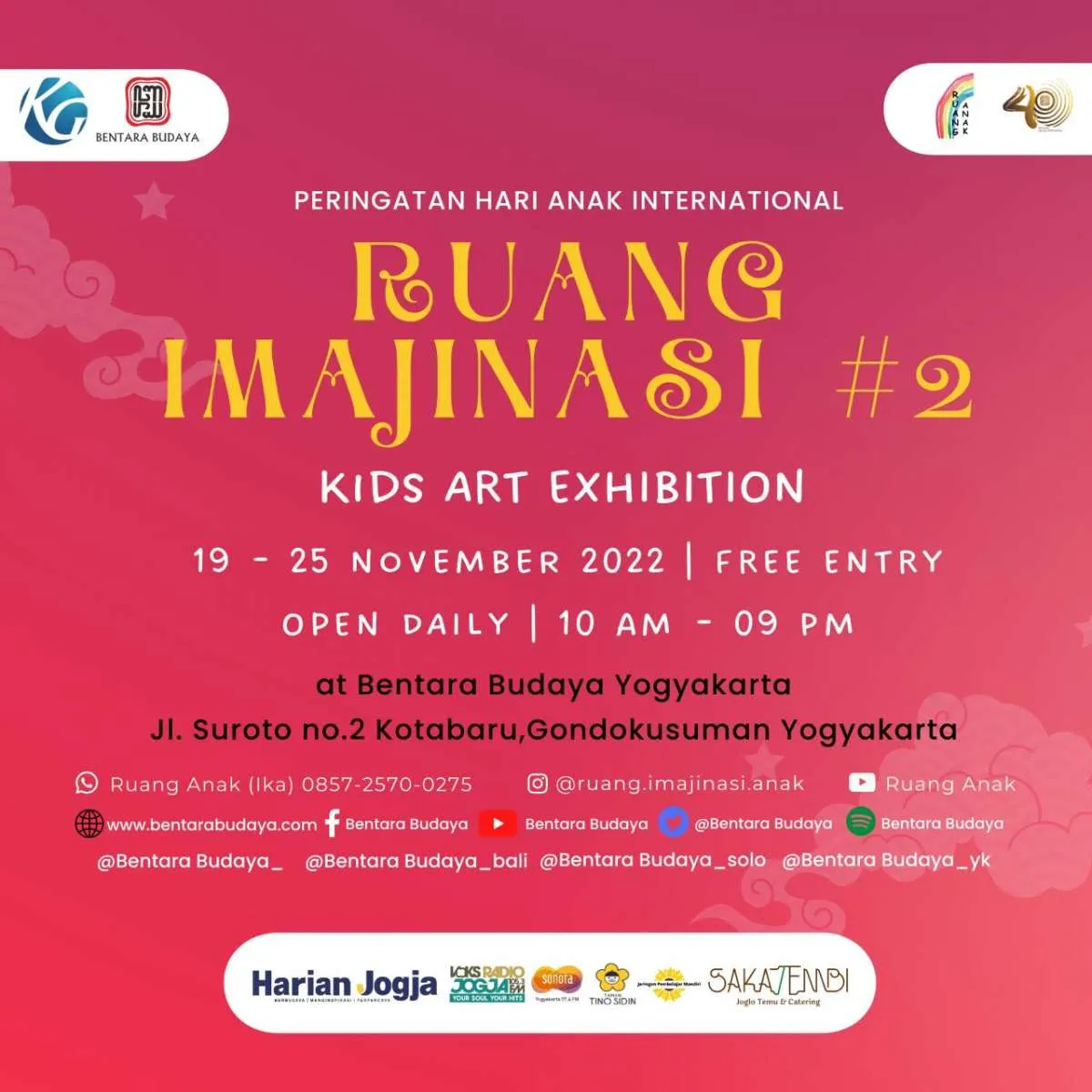 Semarakkan Hari Anak Internasional, Ruang Anak Menggelar Kids Art Exhibition di BBY