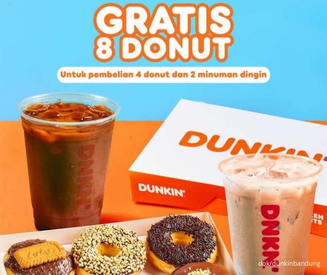 Promo Dunkin Summer Splash 3-5 Juli 2024, Gratis 8 Donut Classic Bebas Pilih