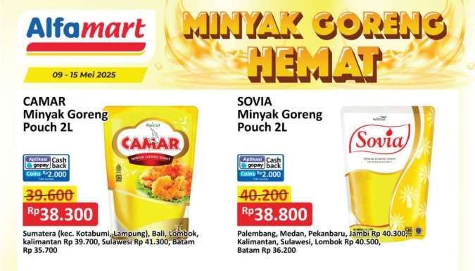 Promo Minyak Goreng Alfamart & Indomaret 14 Mei 2025, Harga Berbeda di Tiap Wilayah