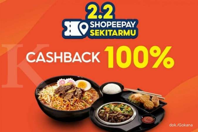 Promo Gokana Spesial Minggu Imlek, Ada Cashback 100% Menu Gokana via ShopeePay
