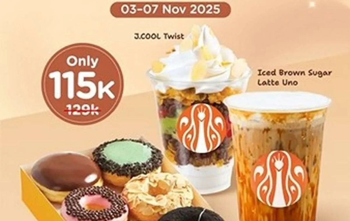 Promo J.CO Hari Ini 6 November 2025, Combo Donut & Jcool Berakhir Besok