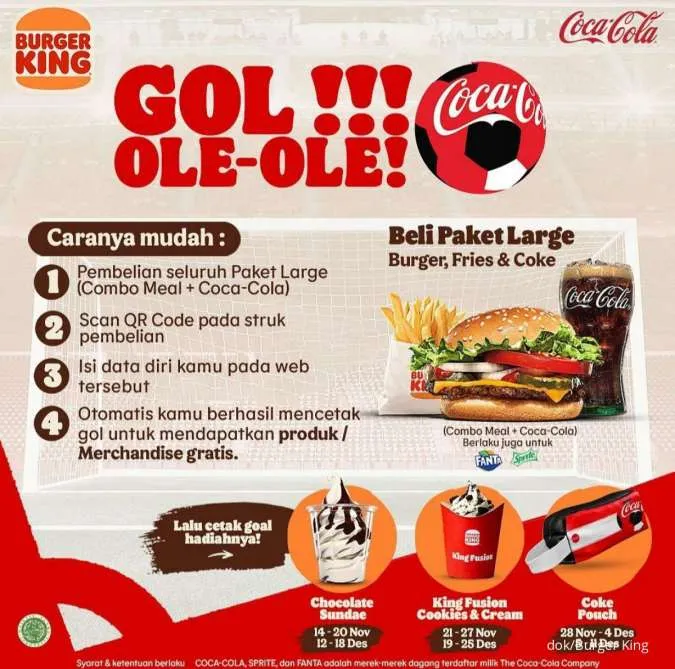 Promo Burger King Desember 2022 Paket Gol Ole-ole