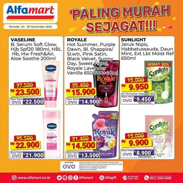 Promo Alfamart Paling Murah Sejagat Periode 24-30 November 2023