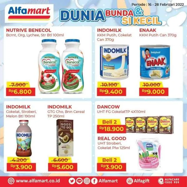 Promo Alfamart Dunia Bunda & Si Kecil Periode 16-28 Februari 2022