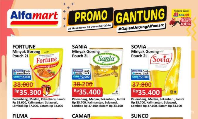 Promo Minyak Goreng di Superindo-Indomaret Weekend dan JSM Alfamart Gantung November