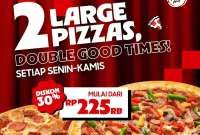 Promo Pizza Hut Setiap Senin-Kamis, Dapatkan 2 Large Pizza Diskon 30%