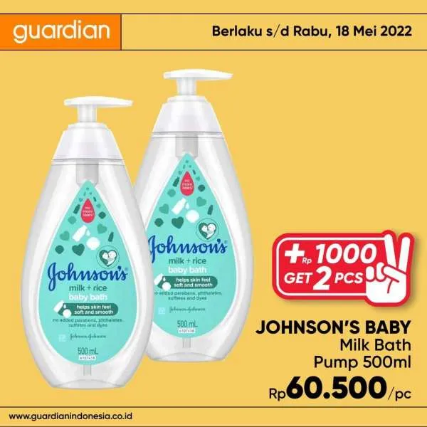 Promo Guardian +1000 Get 2 Pcs Periode 12-18 Mei 2022