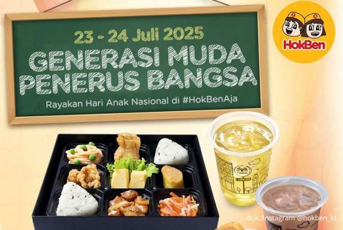 Promo HokBen Hari Anak Nasional 23-24 Juli, Paket Berdua Mulai Rp 34.000-an per Orang