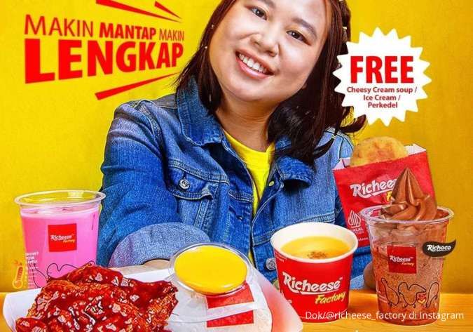 Promo Richeese Factory Gratis Side Dish, Combo Fire Chicken Cuma Rp 44.000-an Saja