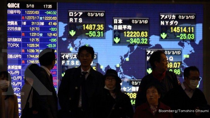 Sentimen Wall Street menjalar ke bursa Jepang