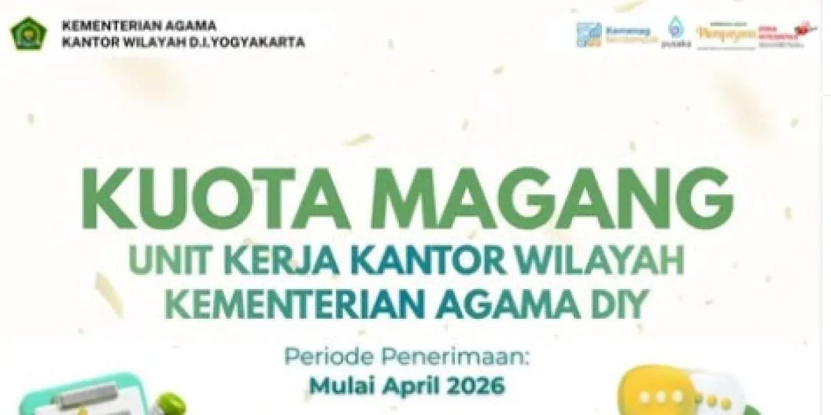 Mahasiswa Merapat! Kemenag DIY Buka Magang Gratis Berbagai Jurusan