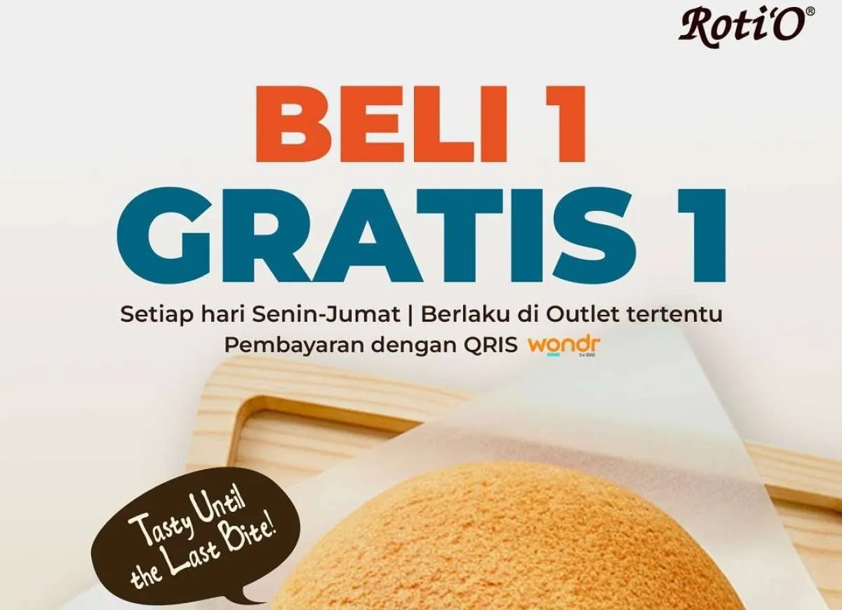 Promo RotiO dan Bank BNI, Beli 1 Gratis 1 Berlaku 1-12 Desember 2025