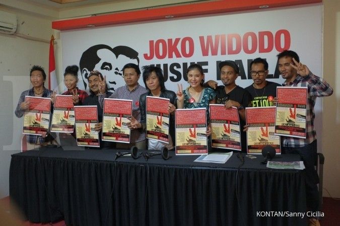 Dukung Jokowi-JK, ratusan artis gelar konser akbar