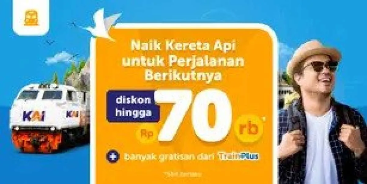 Promo Traveloka Tiket Kereta Api sampai 24 November 2022, Nikmati Diskon Rp 70.000