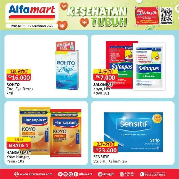 Promo Alfamart Kesehatan Tubuh Periode 1-15 September 2022