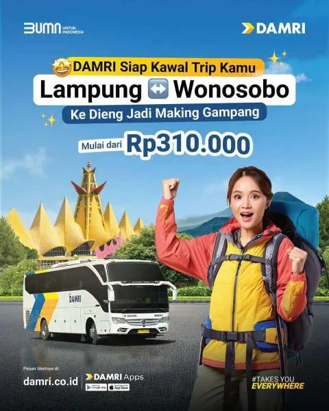 Promo Damri Lampung -Wonosobo Mulai 17 Oktober