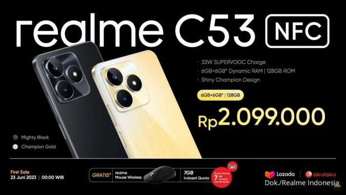 HP Realme C53 Indonesia, Terbaru, Berikut Spesifikasi dan Harga Terbaru