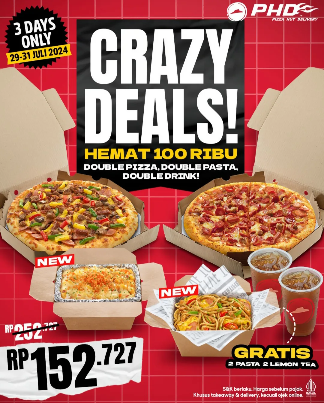 Promo PHD Crazy Deal akhir bulan 29-31 Juli 2024
