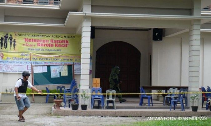 Polisi: Teror bom Medan bermotif membunuh pastor