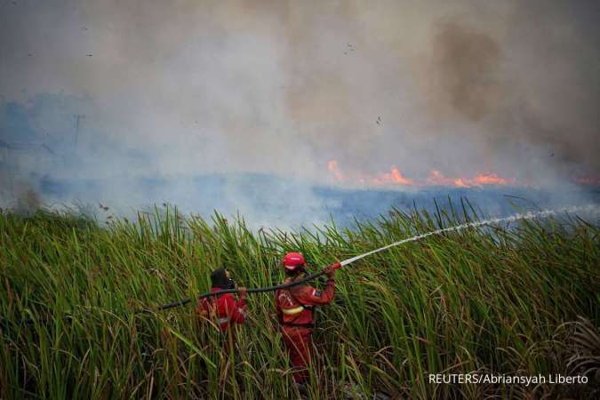 Wildfires Spread Into Residential Areas in Indonesia's Bangka Belitung