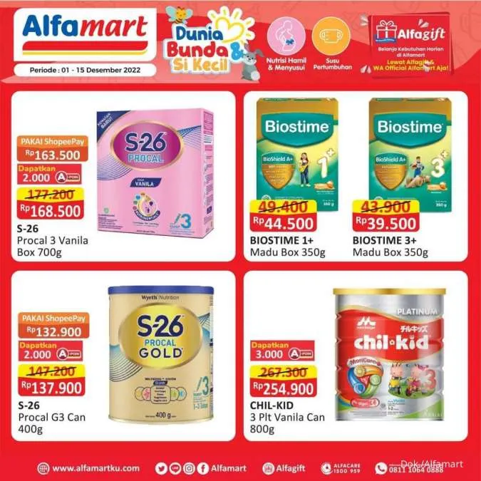 Promo Alfamart Dunia Bunda & Si Kecil Periode 1-15 Desember 2022